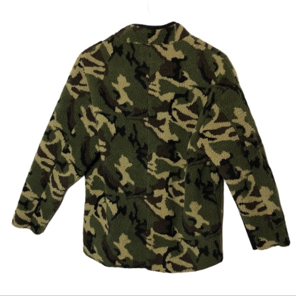 BLQ Basiq shearling camo jacket size 0= Size Small - Picture 3 of 6